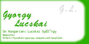 gyorgy lucskai business card